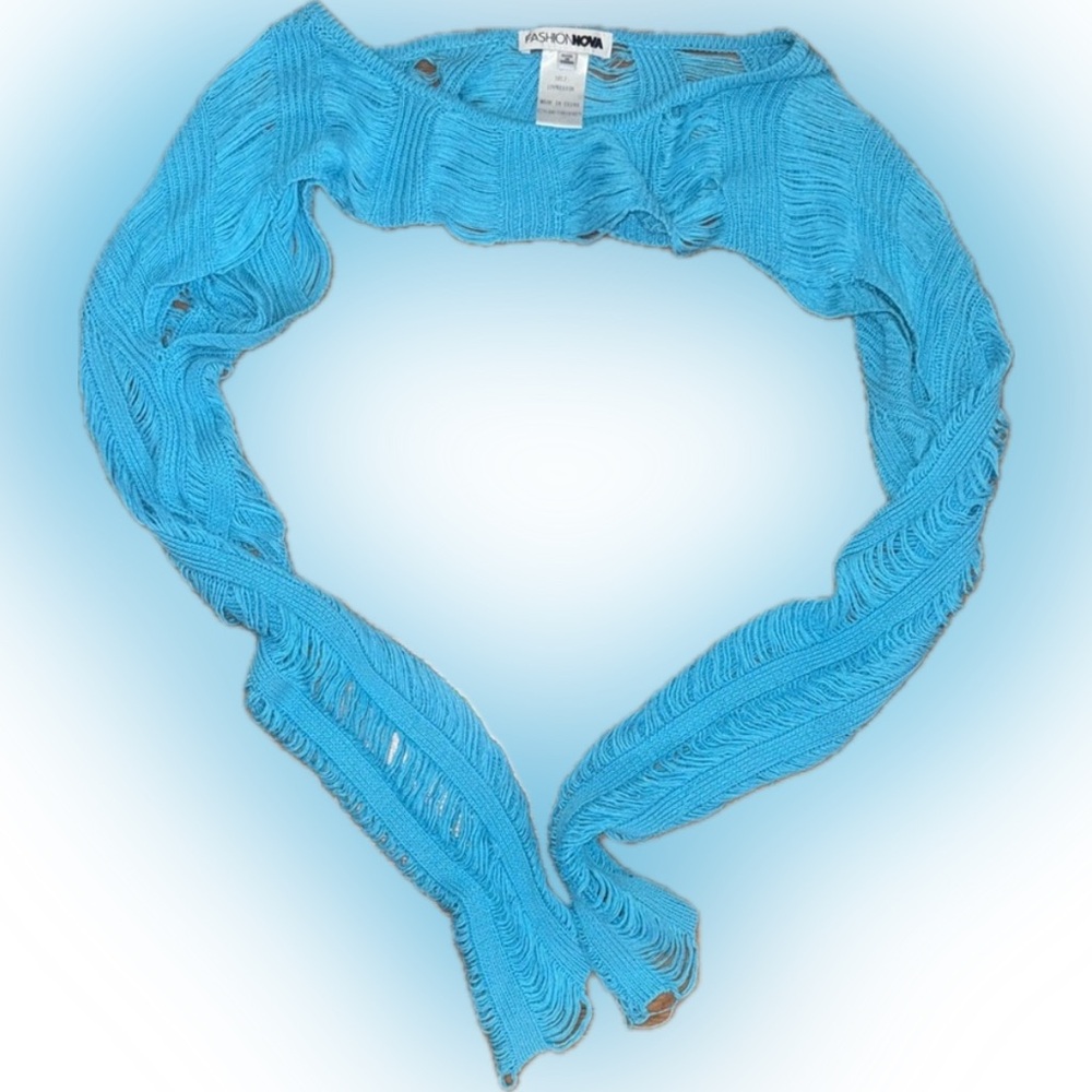 Aqua Blue Fashion Nova Sleeves